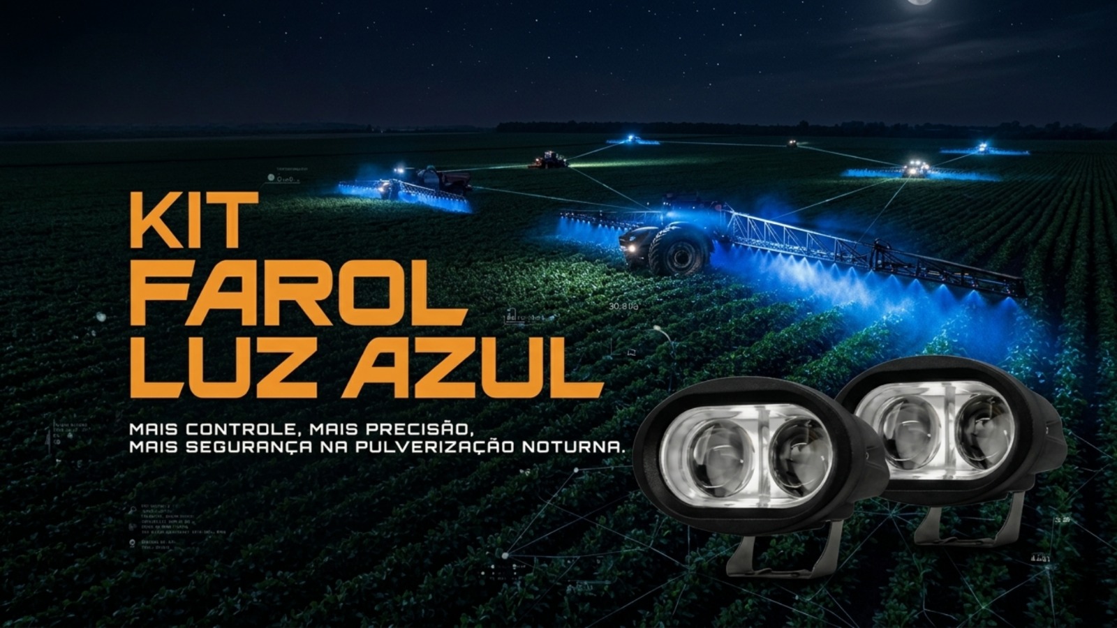 Kit Farol Luz Azul