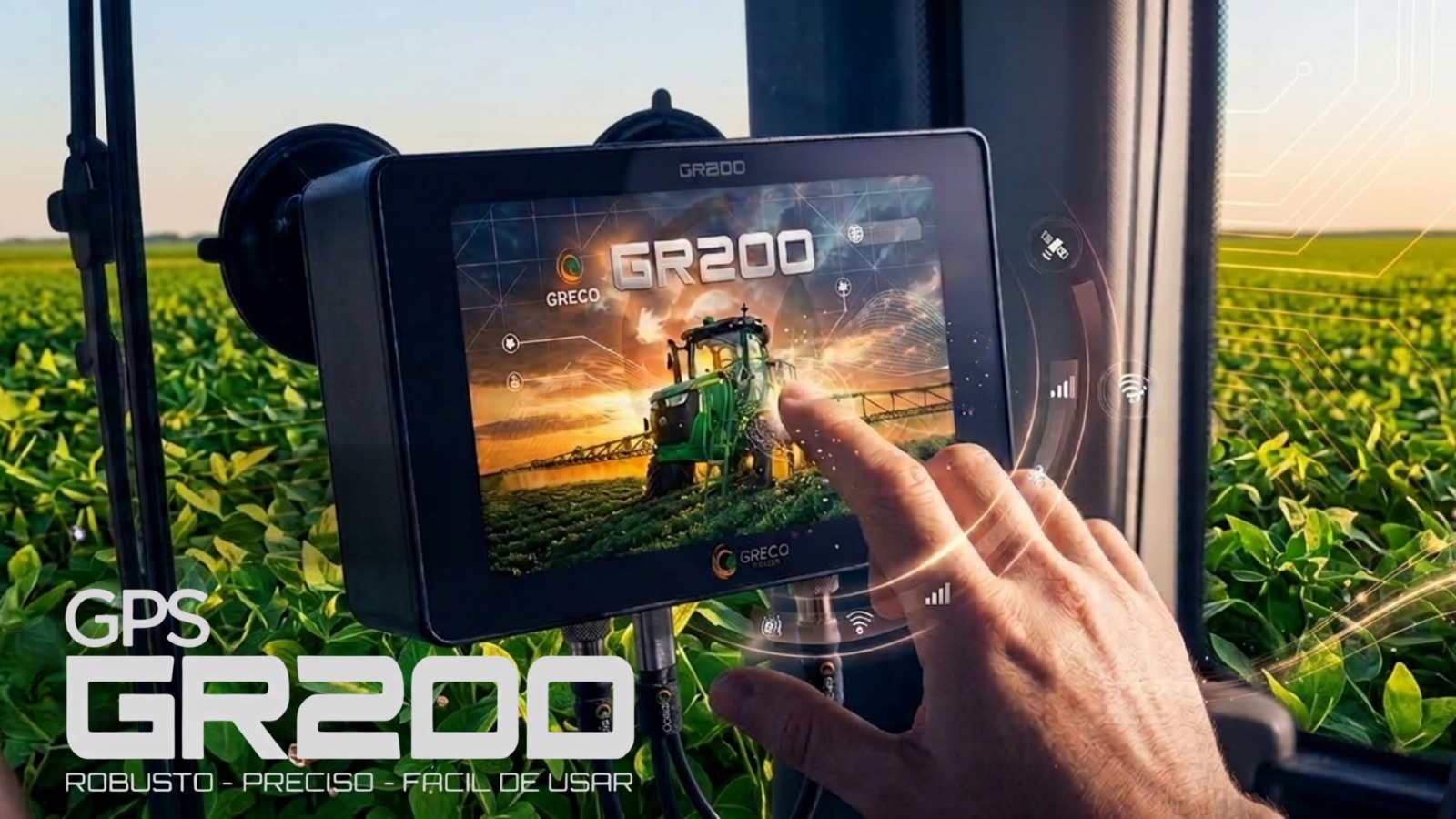 Controle visual direto na cabine com o GR200